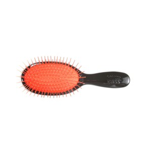 Bass Brushes Elite Series Style & Detangle Hair Brush with Ultra-Premium Alloy Pin High Polish Acrylic Handle Small Oval Black - 1 of 4