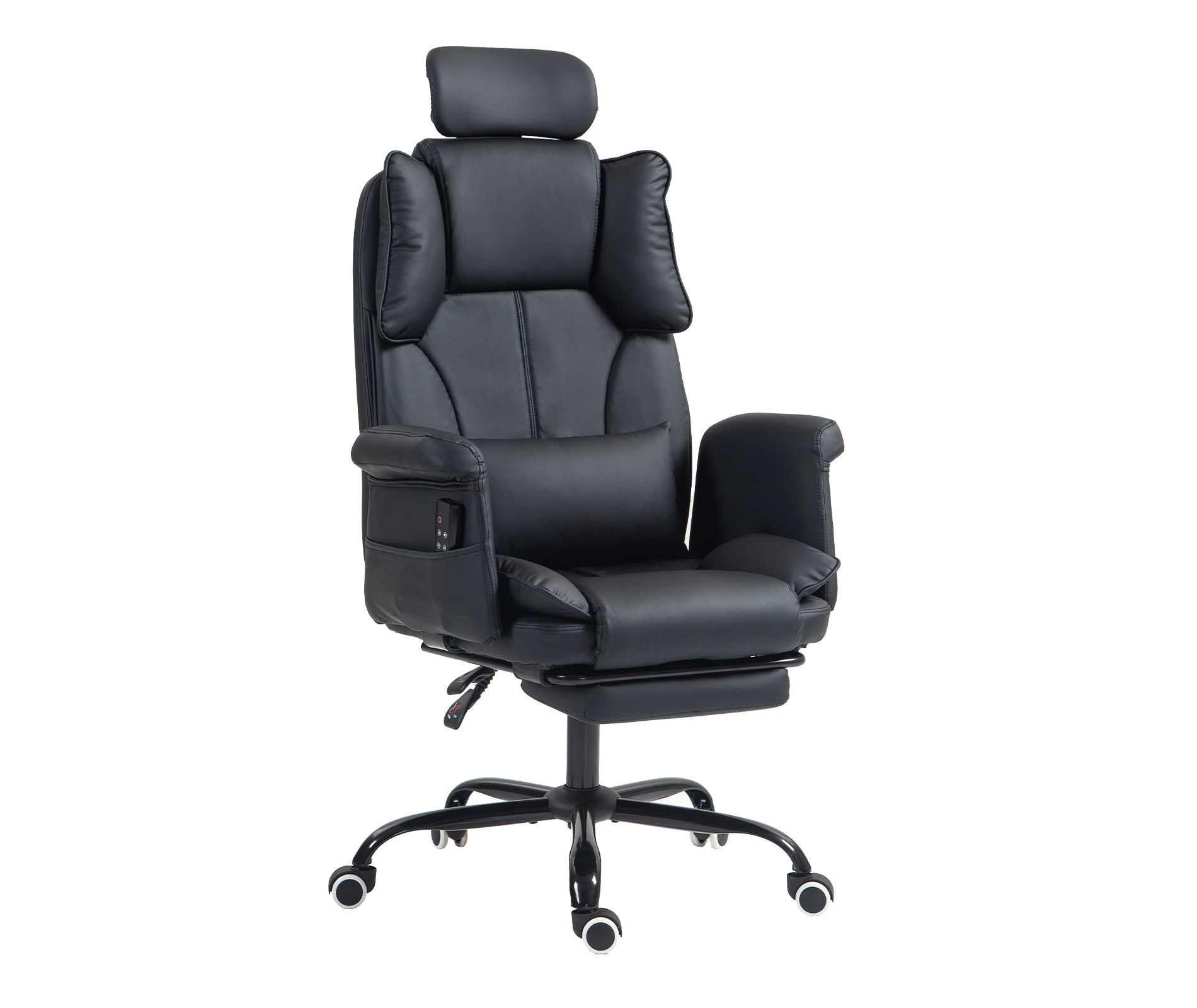 Massage Office Chair for Back Pain Relief, 155° Reclining Comfy Chair with Footrest