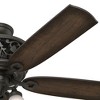 Hunter Fans 54" Promenade Lighted Ceiling Fan Brittany Bronze Finish - Energy Efficient, Whisper-Quiet Motor, Handheld Control - 2 of 4