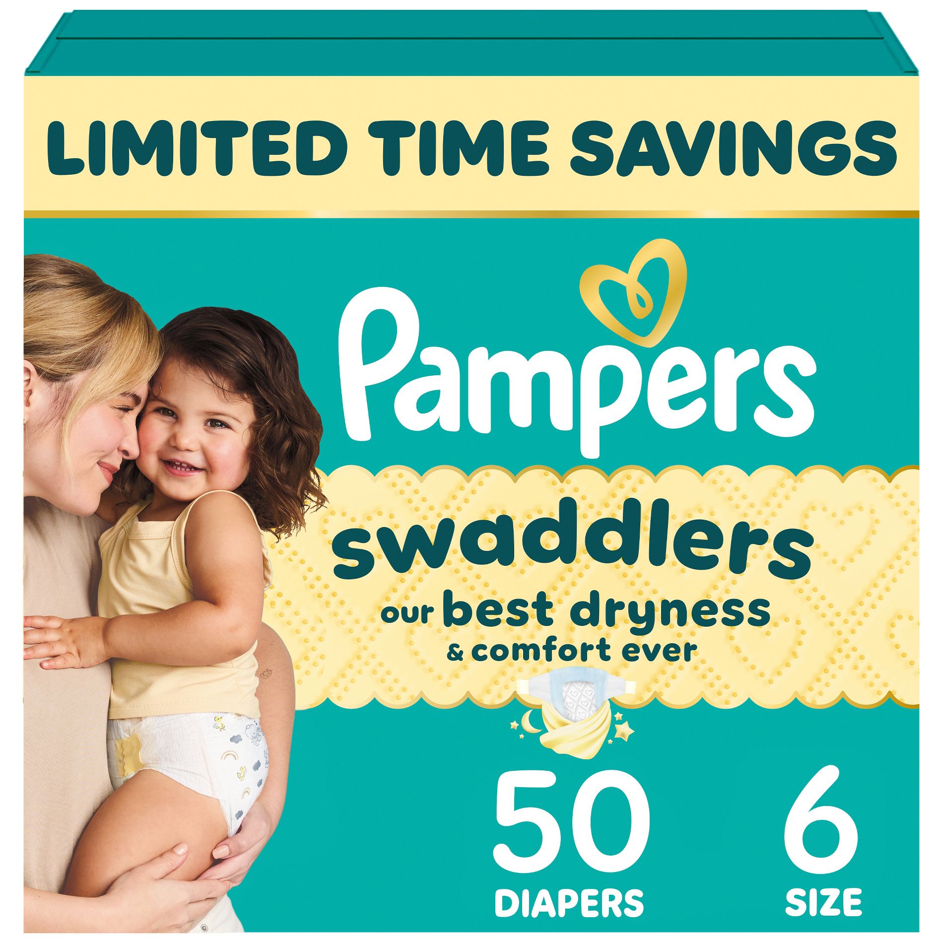 Pampers Swaddlers Sensitive Disposable Diapers - Size 6 - 50ct