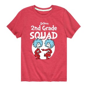 Boys' - Dr. Seuss - 2nd Grade Squad Thing 1 and Thing 2 Short Sleeve Graphic T-Shirt - 1 of 4