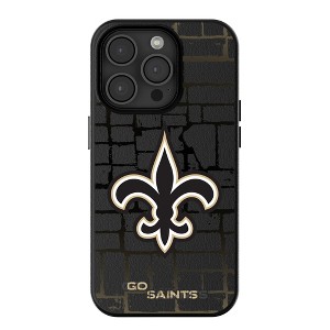 New Orleans Saints Brick Wall MagSafe Compatible Cell Phone Case for iPhone 15 - 1 of 4
