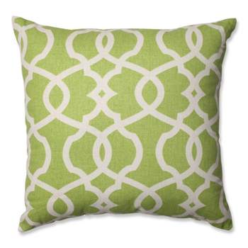 18"x18" Emory Square Throw Pillow Green - Pillow Perfect
