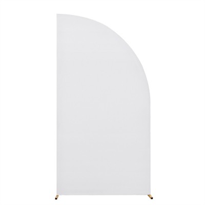 6FT Wedding Arch Cover, Half Moon Shape Backdrop Fabric, Double-Sided Arch Backdrop Stands Cover for Birthday Party Ceremony Banquet