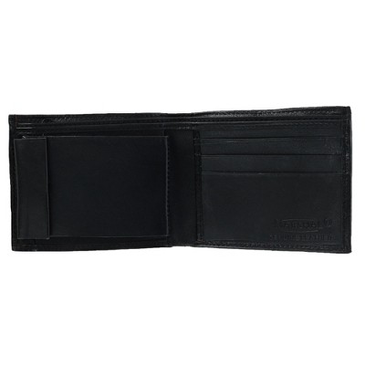 Ctm Men's Leather Bifold Wallet With Snap Insert Cover, Black : Target