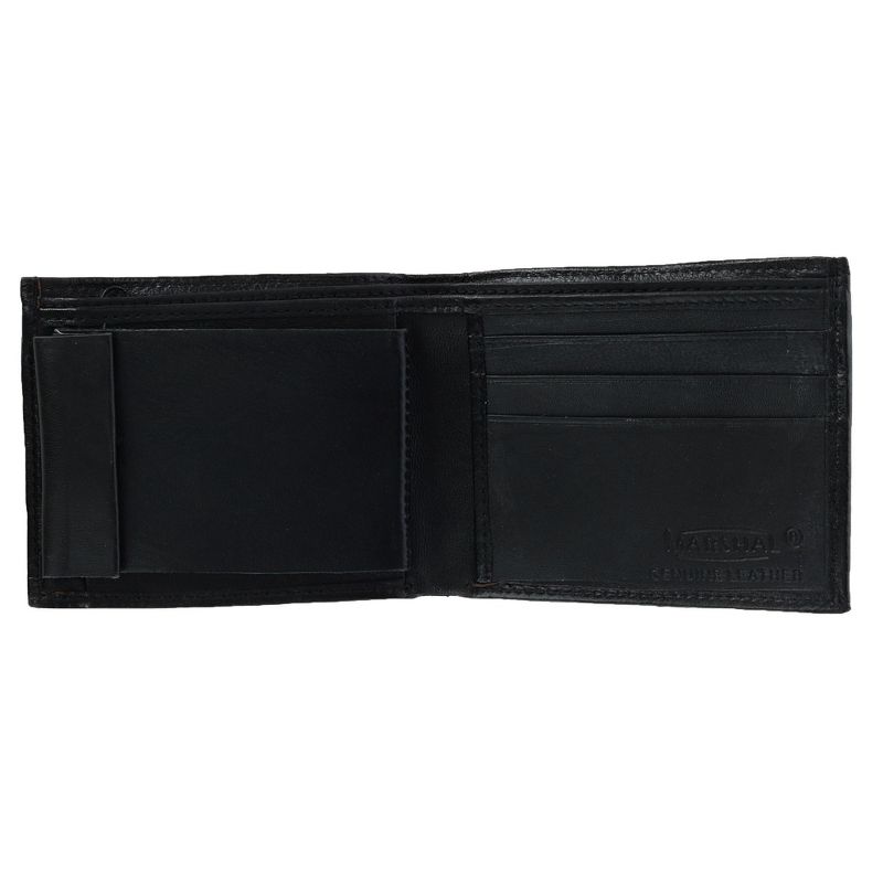 CTM Men's Leather Bifold Wallet with Snap Insert Cover, 1 of 5