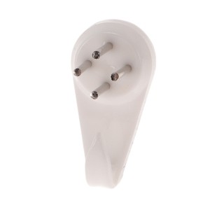 Unique Bargains Picture Hangers Mini Wall Hook ABS White 20 Pcs - 1 of 4