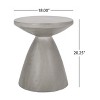 GDFStudio Inkwood Outdoor Lightweight Concrete Side Table, Concrete Finish - image 3 of 4