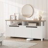Farmhouse TV Stand for 75/80 Inch TVs, Long Entertainment Center w/ Storage Drawer &OpenShelf, Television Consoles Stands for living room - 4 of 4