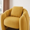 Art Leon Comfortable Upholstered Pumpkin Chair with Back Cushion - 4 of 4