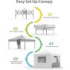 10 X 10ft Pop-Up Canopy, Foldable Outdoor Sunshade Shelter, One-Push Setup Tent for Events, Parties, Camping and Commercial - 2 of 4