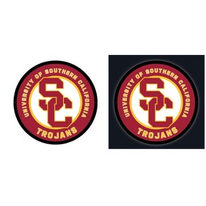 Evergreen Ultra-Thin Edgelight LED Wall Decor, Round, University of Southern California- 23 x 23 Inches Made In USA - 1 of 4