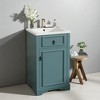 20" Bathroom Vanity with Ceramic Sink, Free-Standing Vanity Cabinet with Soft-Close Door, Adjustable Shelf - 3 of 4