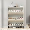 TIRAMISUBEST Rustic Shoe Cabinet with Metal Handles - 2 of 4