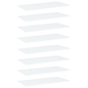 vidaXL Bookshelf Boards 8 pcs White 31.5 in.x15.7 in.x0.6 in. Engineered Wood - 1 of 4