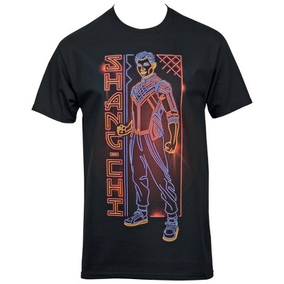 Mens Marvel Shang-Chi and The Legend of the Ten Rings Neon Character T-Shirt
