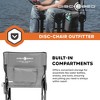 Disc-O-Bed Outfitter Disc-Chair with Zippered Mesh Compartments and Cup Holder for Outdoor Sports and Camping, Included Carry Bag, Grey - 4 of 4