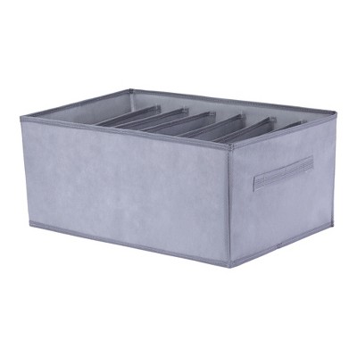REGALWOVEN Canvas Collapsible Spacious Capacity Versatile Storage Bin Grey