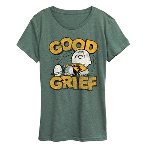 Women's - Peanuts - Good Grief Vintage Short Sleeve Graphic T-Shirt - 1 of 4