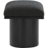 Meridian Furniture,Pavilion Black Boucle Fabric Bench/Stool - 3 of 4