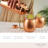 Twine Hammered Moscow Mule Mug Cocktail Set with Shaker for Mixed Drinks, Stainless Steel Kitchen Set, Barware, Set of 3, Copper - 2 of 4