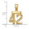 Black Bow Jewelry 14k Yellow Gold, Varsity Collection, Small D/C Pendant Number 42 - 3 of 4