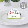 Big Dot of Happiness Cheerful Happy Birthday - Colorful Birthday Party Tent Buffet Card - Table Setting Name Place Cards - Set of 24 - 2 of 4