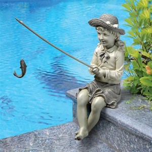 Design Toscano Nellie's Big Catch Fisherwoman Statue - 1 of 4