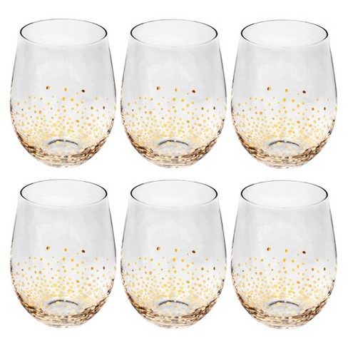 American Atelier Vintage Old Fashion 10 oz. Whiskey Glasses, Romantic Water  Tumblers, Barware Glasses for Cocktails, Embossed Beaded, Set of 4, Amber