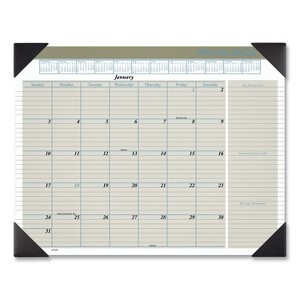 Executive Monthly Desk Pad Calendar, 22 x 17, White Sheets, Black Corners, 12-Month (Jan to Dec): 2026 - 1 of 4