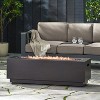 VYNXARIA 40" Outdoor 50000 BTU Rectangular Iron Propane Fire Pit, Dark Grey (Tank Cover not Included) - 3 of 4