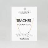 ETHIC GOODS Women's Dainty Stone Morse Code Necklace [TEACHER]