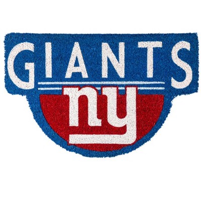 Evergreen New York Giants Indoor Outdoor Natural Shaped Coir Doormat 1 ...