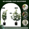 Cesicia 2pcs 3ft Artificial Camellia Trees with Pot & Pebbles - 24 Realistic White Blooms & 188 Lush Green Leaves, Faux Potted Plant for Home - 3 of 4