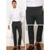Lars Amadeus Men's Slim Fit Business Flat Front Stripes Chino Trousers - 4 of 4