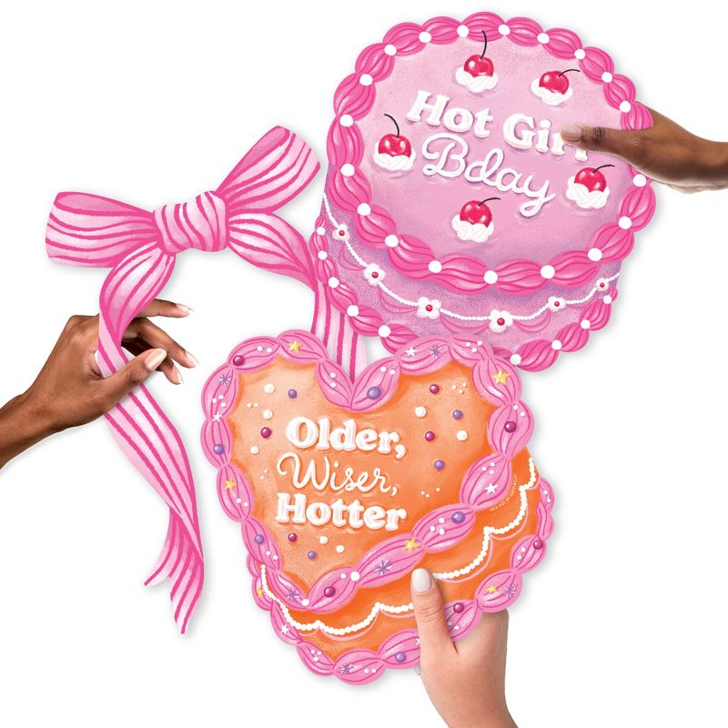 Big Dot of Happiness Hot Girl Bday - Vintage Cake Birthday Party Large Photo Props - 3 Pc, 5 of 6