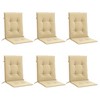 vidaXL Lowback Chair Cushions 6 pcs Melange Beige 39.4"x19.7"x1.6" Fabric - 3 of 4