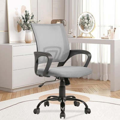 RISOKEYS Ergonomic Office Chair with Breathable Mesh Lumbar Support, 360° Swivel Casters & Adjustable Armrests for Office,Home