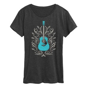 Women's - Instant Message - Southern Guitar Short Sleeve Graphic T-Shirt - 1 of 4