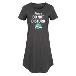 Women's - Instant Message - Please Do Not Disturb Graphic T-shirt Dress - 1 of 4