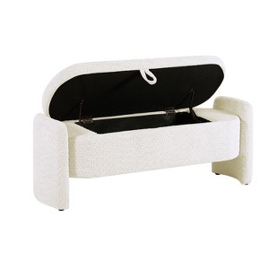 GDFStudio Leif Boucle 47.24" Storage Bench with Ring-pull - 1 of 4