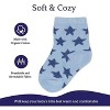 Rising Star Infant Socks for Baby Girls, Crew Ankle Cotton Infant Socks 0-12 months- 8 pack (Red and Blue) - 2 of 4
