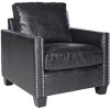 Horace Club Chair - MCR4736A - Antique Black - Safavieh - 3 of 4