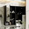 HDZNVF 29 inch Modern Wall Mounted Bathroom Wall Storage Cabinet with Mirror - 3 of 4