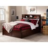 Newport Bed with Twin Urban Trundle Bed Flat Panel Footboard - AFI - 3 of 4