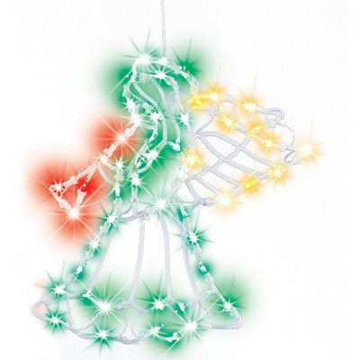 Collections Etc LED Lighted Holiday Hanging Window Lights Decoration
