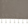 TopComfy Curtain Panels Faux Silk Valance Luxury Beaded Faux Silk Valance Filtering Decorative Topper Elegant for Home, Brown, 1.7"*10.04"*7.09" - 3 of 4