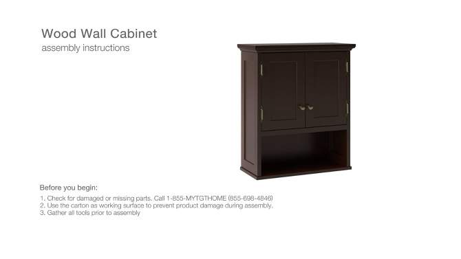 Wood Wall Cabinet White - Threshold&#8482;, 5 of 7, play video