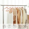 24-Pack Rose Gold Velvet Hangers with Adjustable Clips, 16.7 Inch Non-Slip Space Saving Hangers for Pants, Dresses, Skirts, Light Pink - 3 of 4