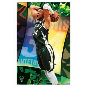 Trends International NBA Milwaukee Bucks - Giannis Antetokounmpo 21 Framed Wall Poster Prints - 1 of 4